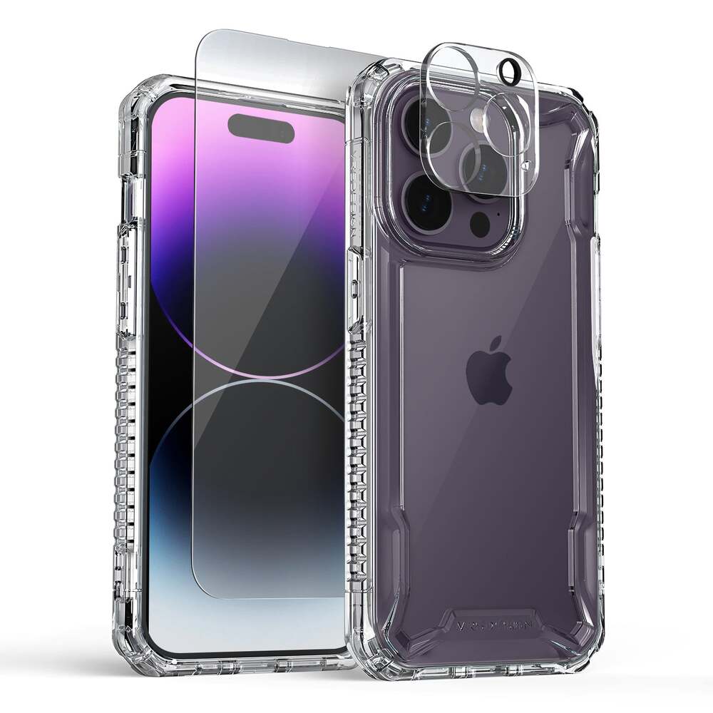 VRS DESIGN Terra Guard Crystal All in One Screen Lens Protector Case for iPhone 14 Pro