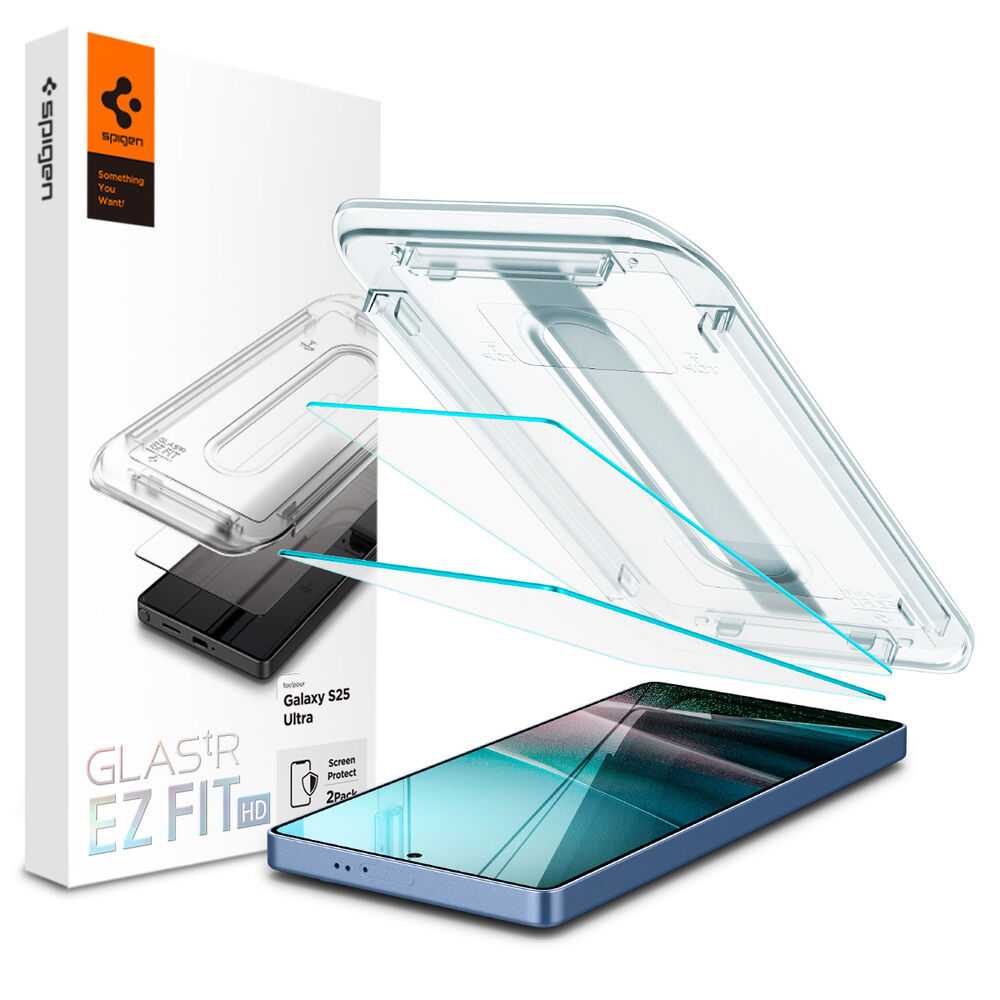 SPIGEN GLAS.tR EZ Fit HD 2PCS Glass for Galaxy S25 Ultra Screen Protector