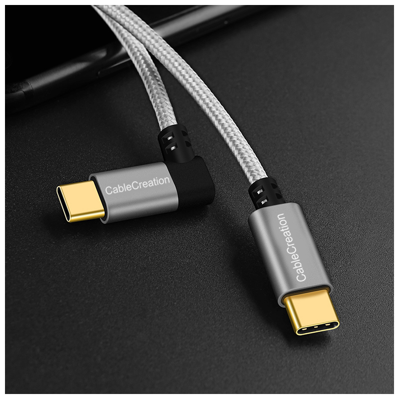 Cablecreation Angle Usb C To Usb C Cable 12m 1700