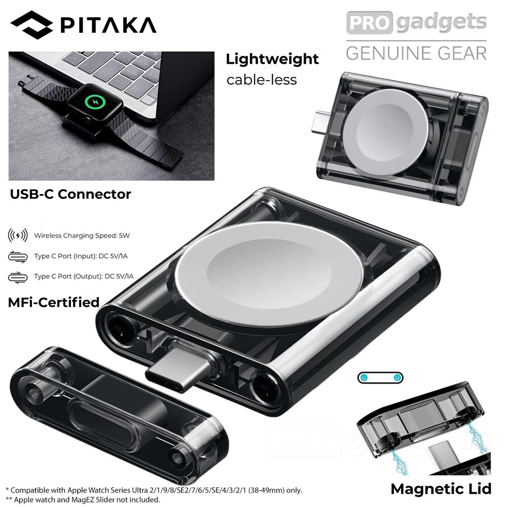 Pitaka MFI Power Dongle USB-C Wireless Charger for Apple Watch