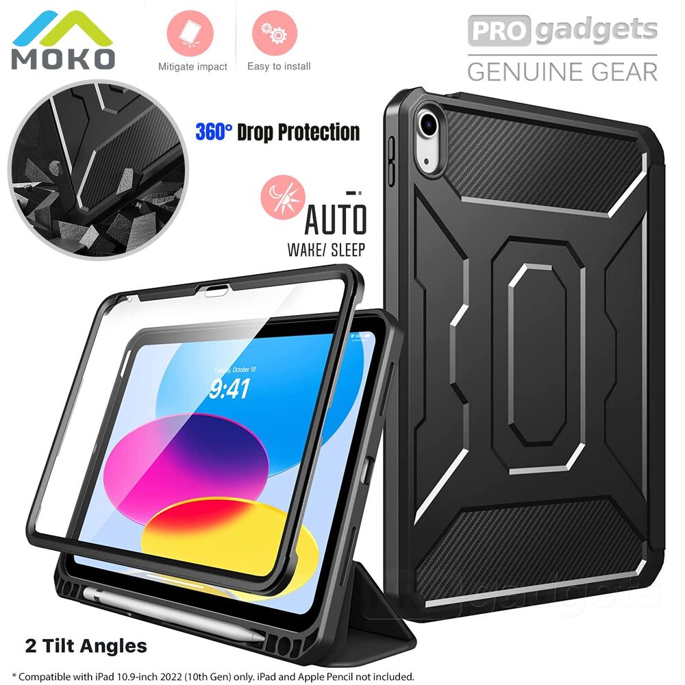 Moko Full Body Rugged Trifold Case for iPad 10.9-inch 10th Gen (2022)