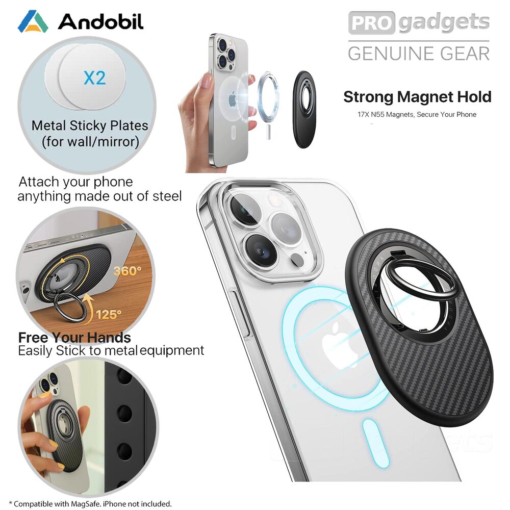 Andobil Easyfly Double-Sided MagSafe Compatible Phone Grip for iPhone ...