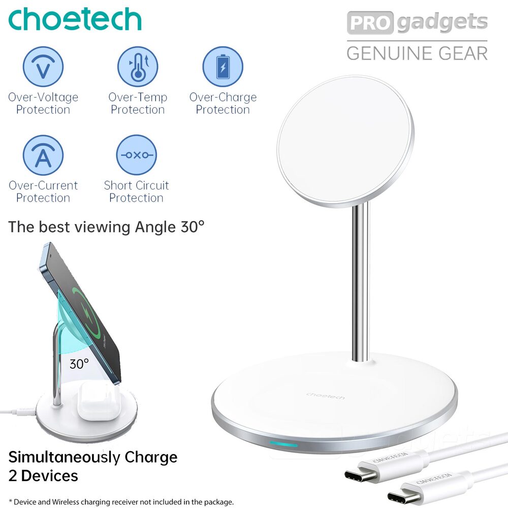 Choetech T581 2 In 1 Magsafe Compatible Wireless Charger Stand For ...