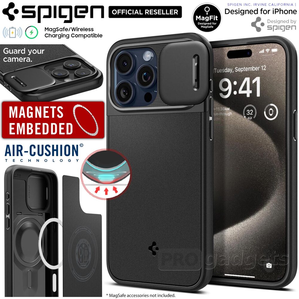 SPIGEN Optik Armor (MagFit) MagSafe Compatible Case for iPhone 15 Pro Max